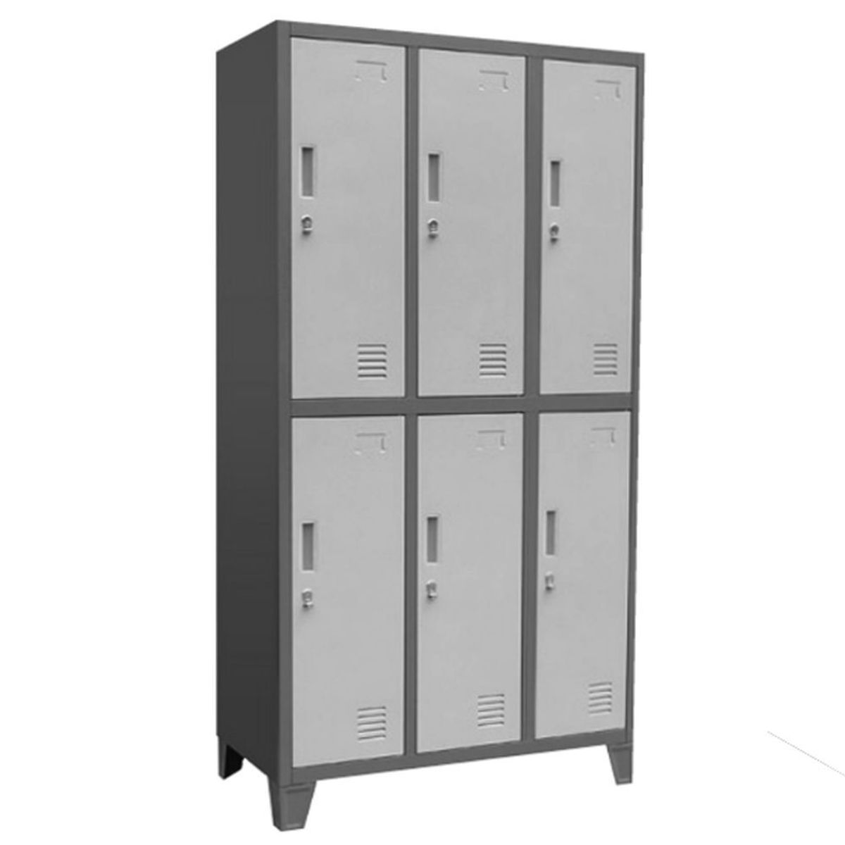 GENERICO - Locker Metalico 3 Cuerpos 6 Puertas L300-2