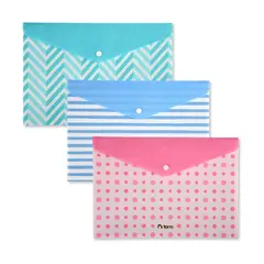 TORRE - Carpeta PVC A4 Con Botón Pastel Surtido