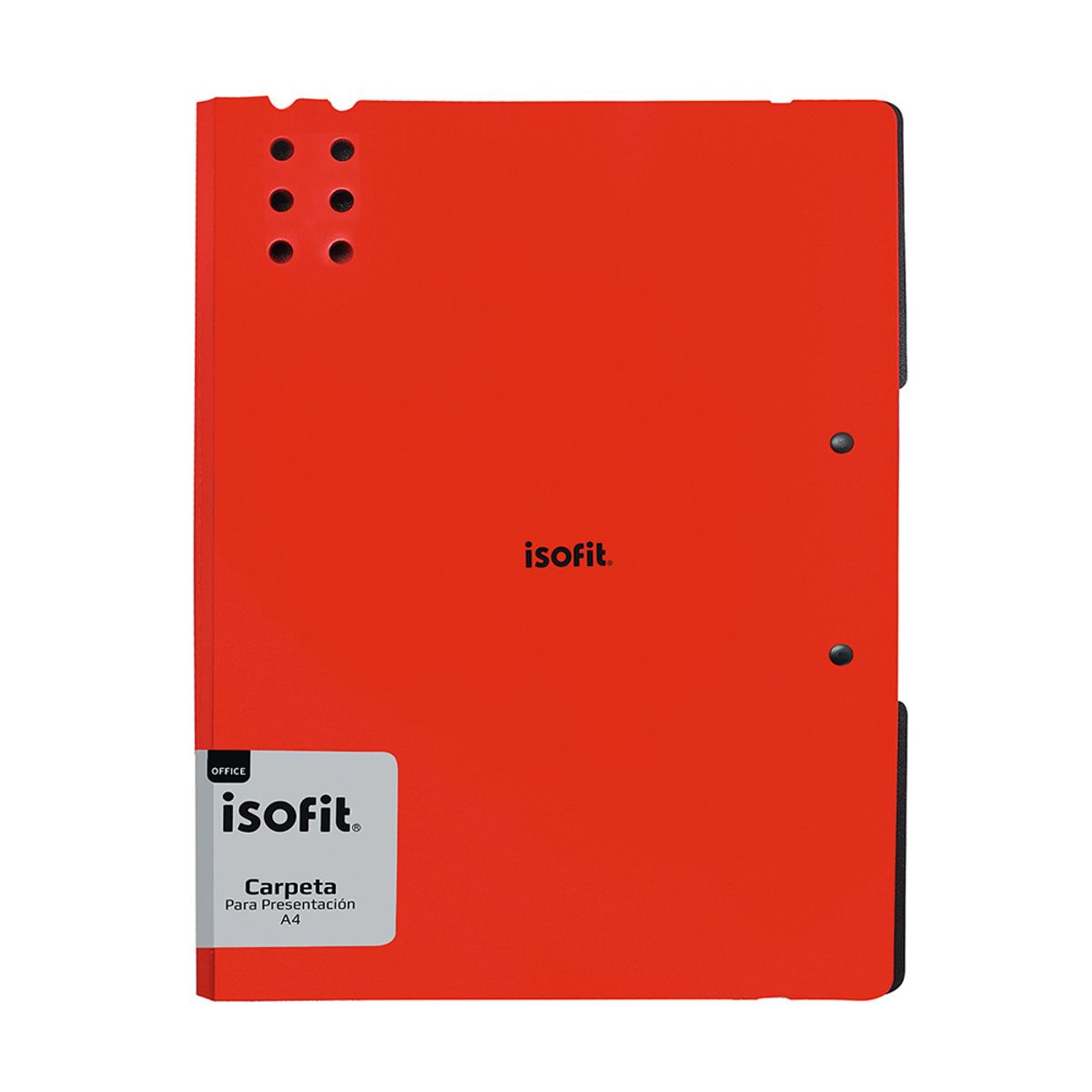 ISOFIT - Carpeta Presentación A4 Tapa Dura Con 30 Fundas Isofit Rojo