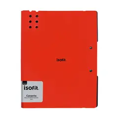ISOFIT - Carpeta Presentación A4 Tapa Dura Con 30 Fundas Rojo