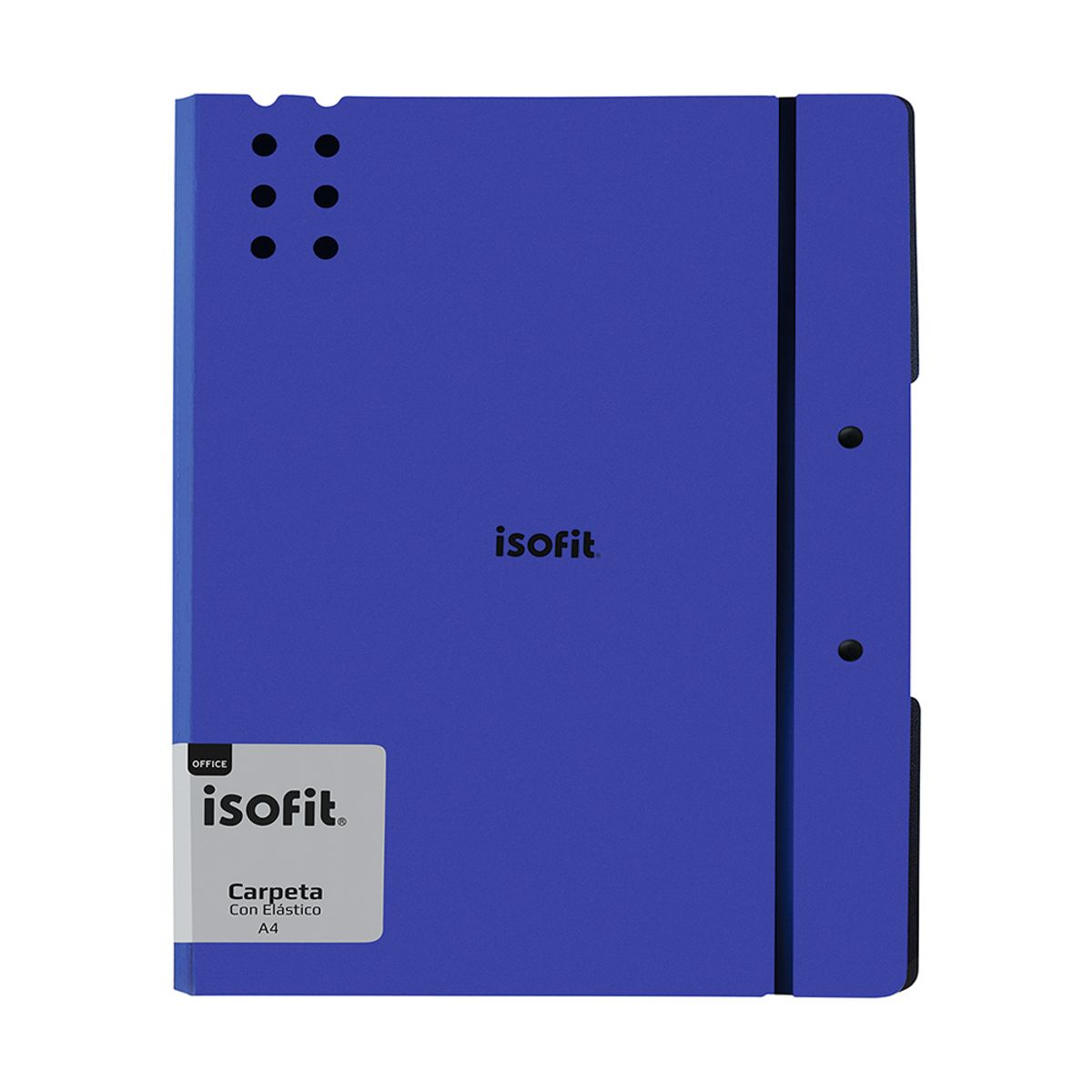 ISOFIT - Carpeta Presentación A4 Tapa Dura Con Apretador Isofit Azul