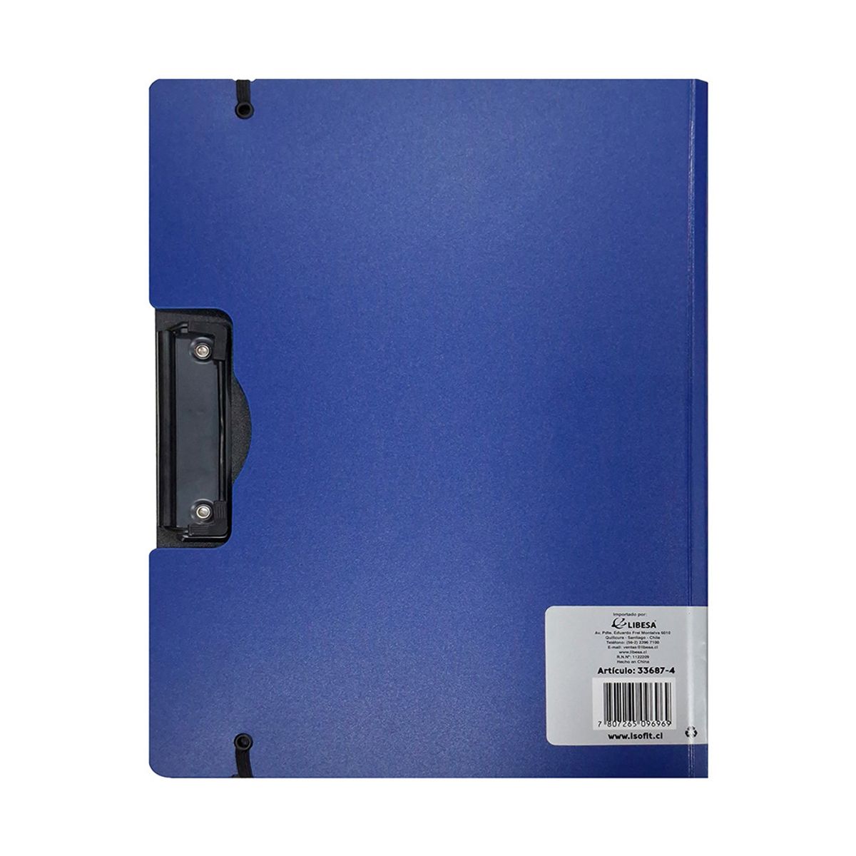 ISOFIT - Carpeta Presentación A4 Tapa Dura Con Apretador Isofit Azul