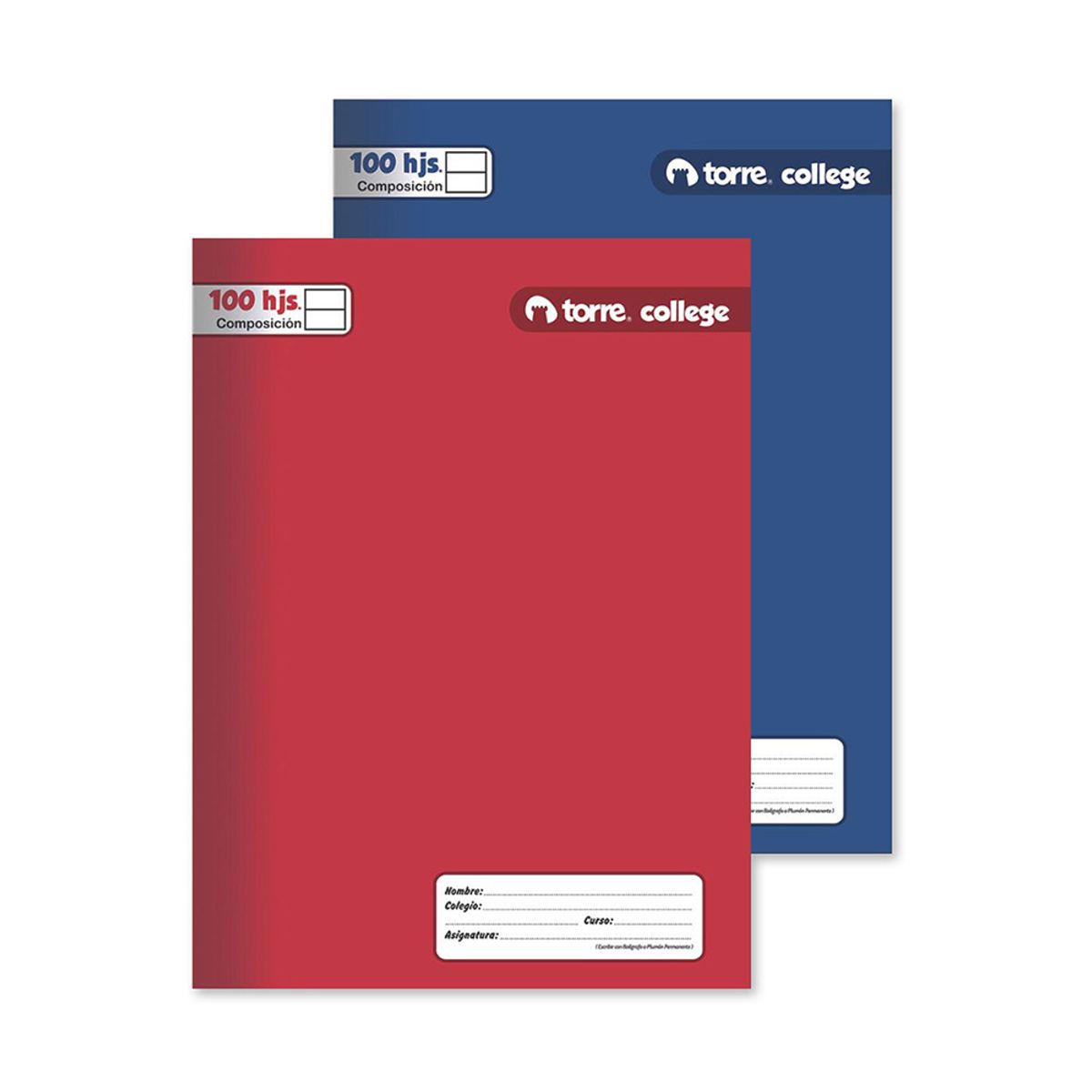 TORRE - Cuaderno College Liso Composición Torre 100Hj