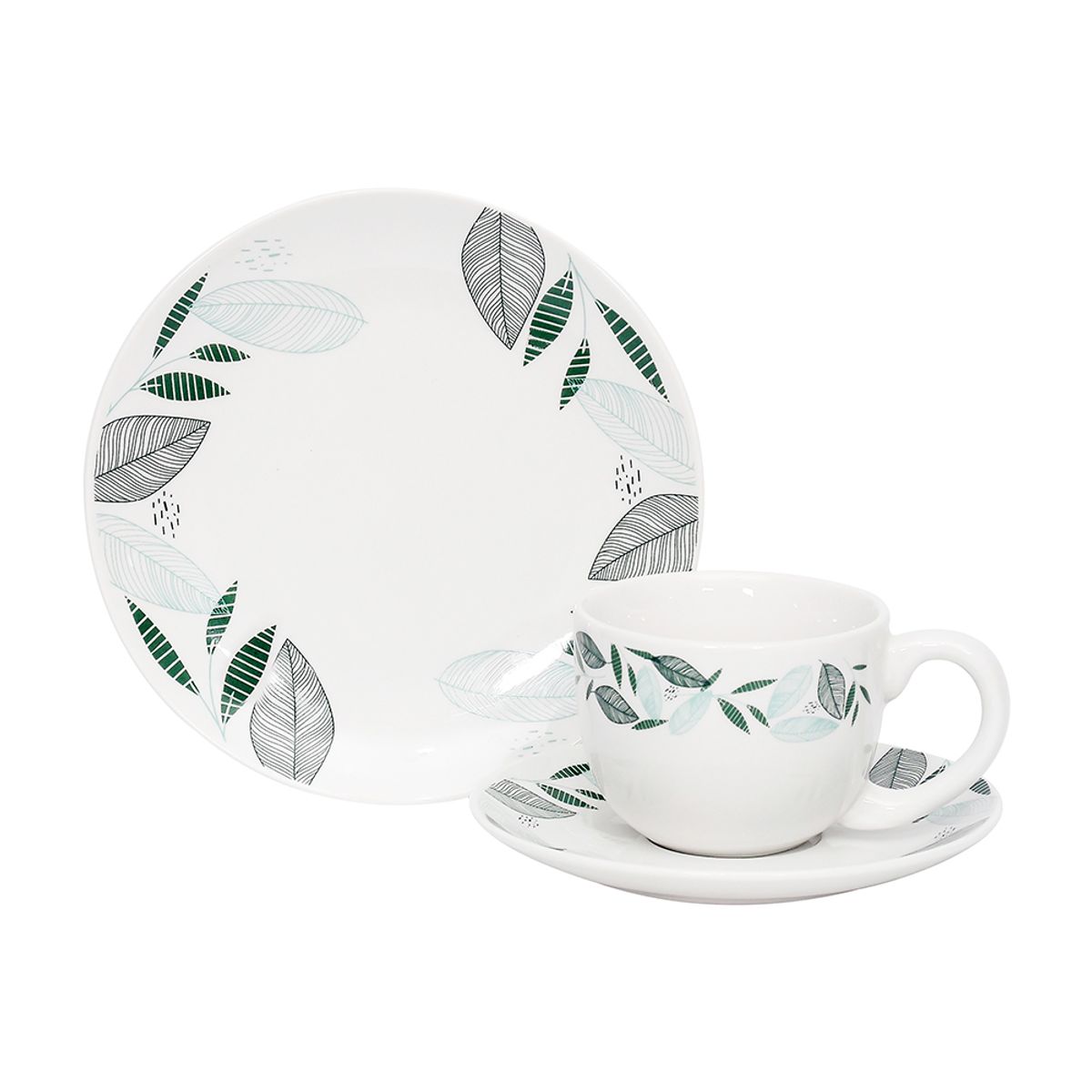DORAL - SET VAJILLA DE TÉ PORCELANA DOÑA MARIA 12 PZA DISEÑO EVA