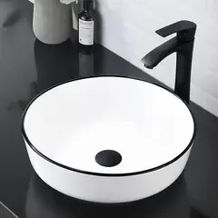 BLUEDREAMER - Lavamanos Sobreponer RectáNgulos CeráMica 41x41cm Desagüe