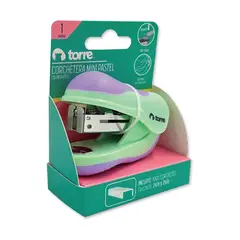 TORRE - Corchetera Mini 26-6 Pastel Con 1000 Corchetes