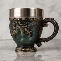 Tazon - Taza Termica De Acero con Relieve de Caballo