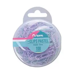 TORRE - Clips 33mm Pastel 100 Uds