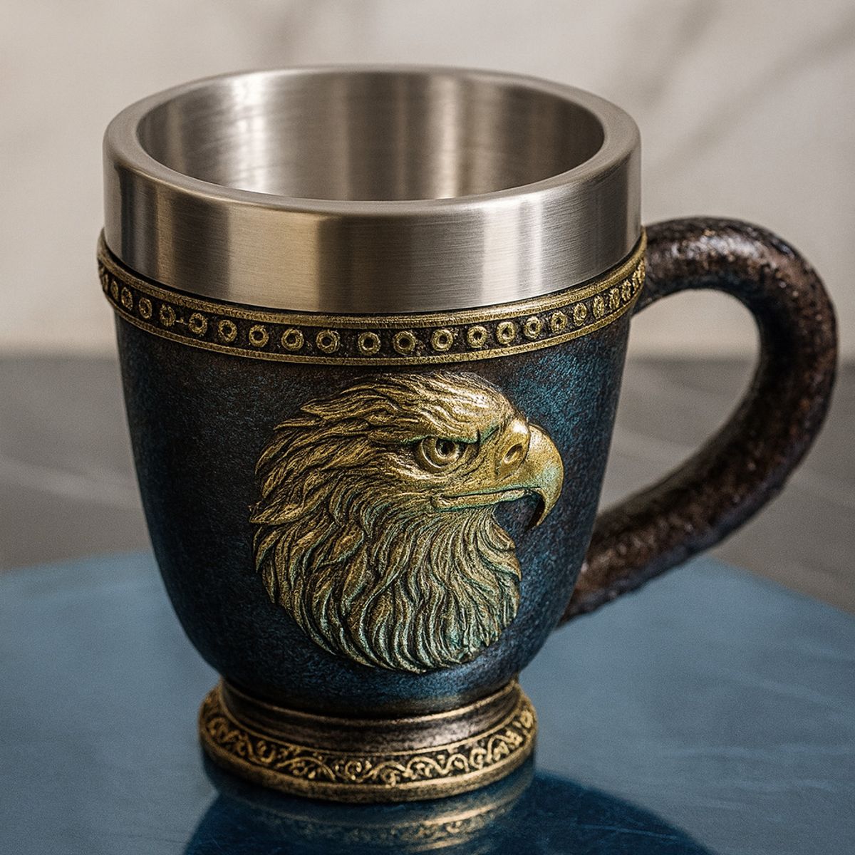 GENERICO - Tazon - Taza Termica De Acero con Diseño de Aguila en Relieve