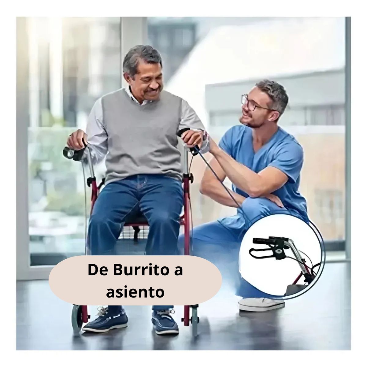 MOVI - Burrito Ortopédico de Apoyo y Movilidad con Asiento Integrado