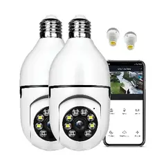 GENERICO - Ampolleta Con Cámara 2 Unidad Seguridad Panorámica Wifi 360