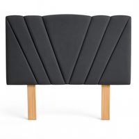 Respaldo 2 Plazas Tubular en V Gris Grafito LIno