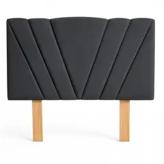 GENERICO - Respaldo 2 Plazas Tubular en V Gris Grafito LIno