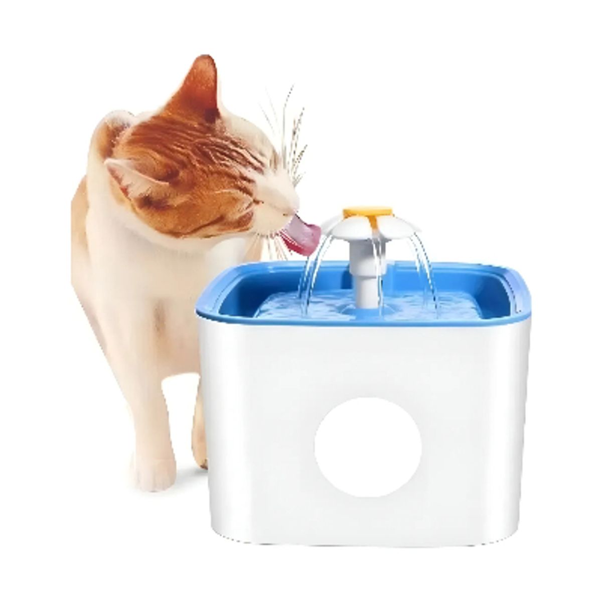 GENERICO - Fuente Dispensador Agua Eléctrico Bebedero Perro Gatos 2 Lts Color Blanco