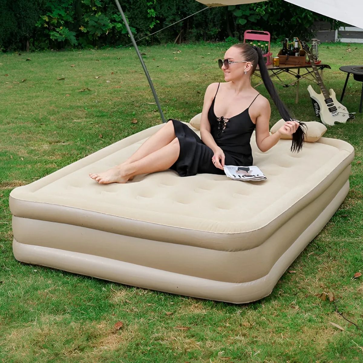 GENERICO - Colchón Inflable Queen 2 Plazas