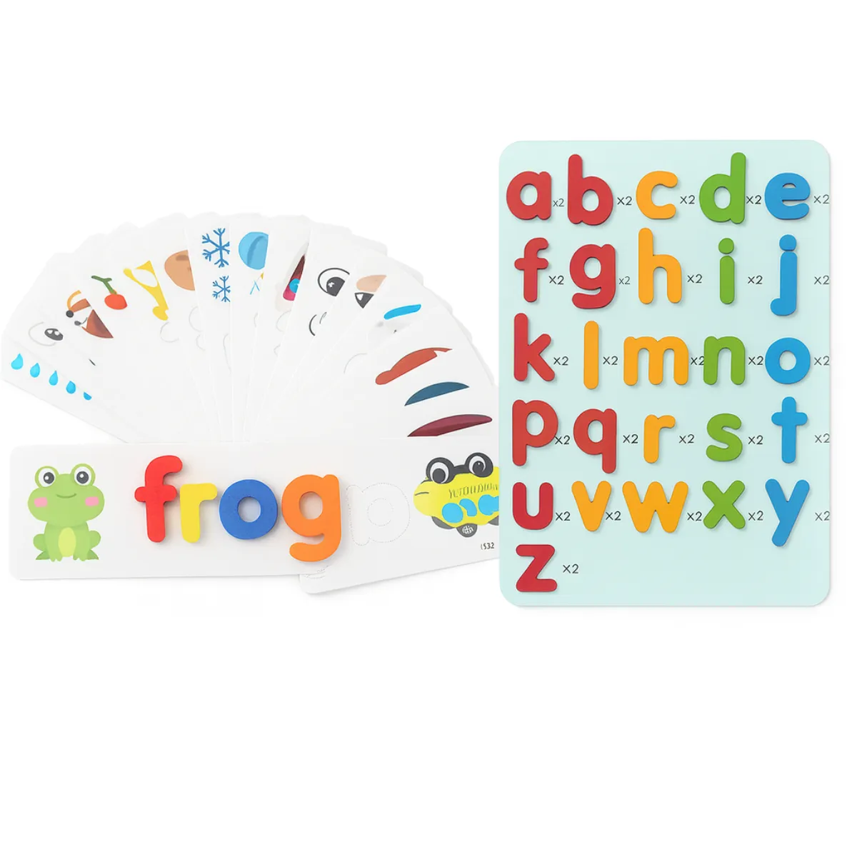 GENERICO - Juego Didáctico Rompecabezas Madera Tarjetas Sensorial Bebé