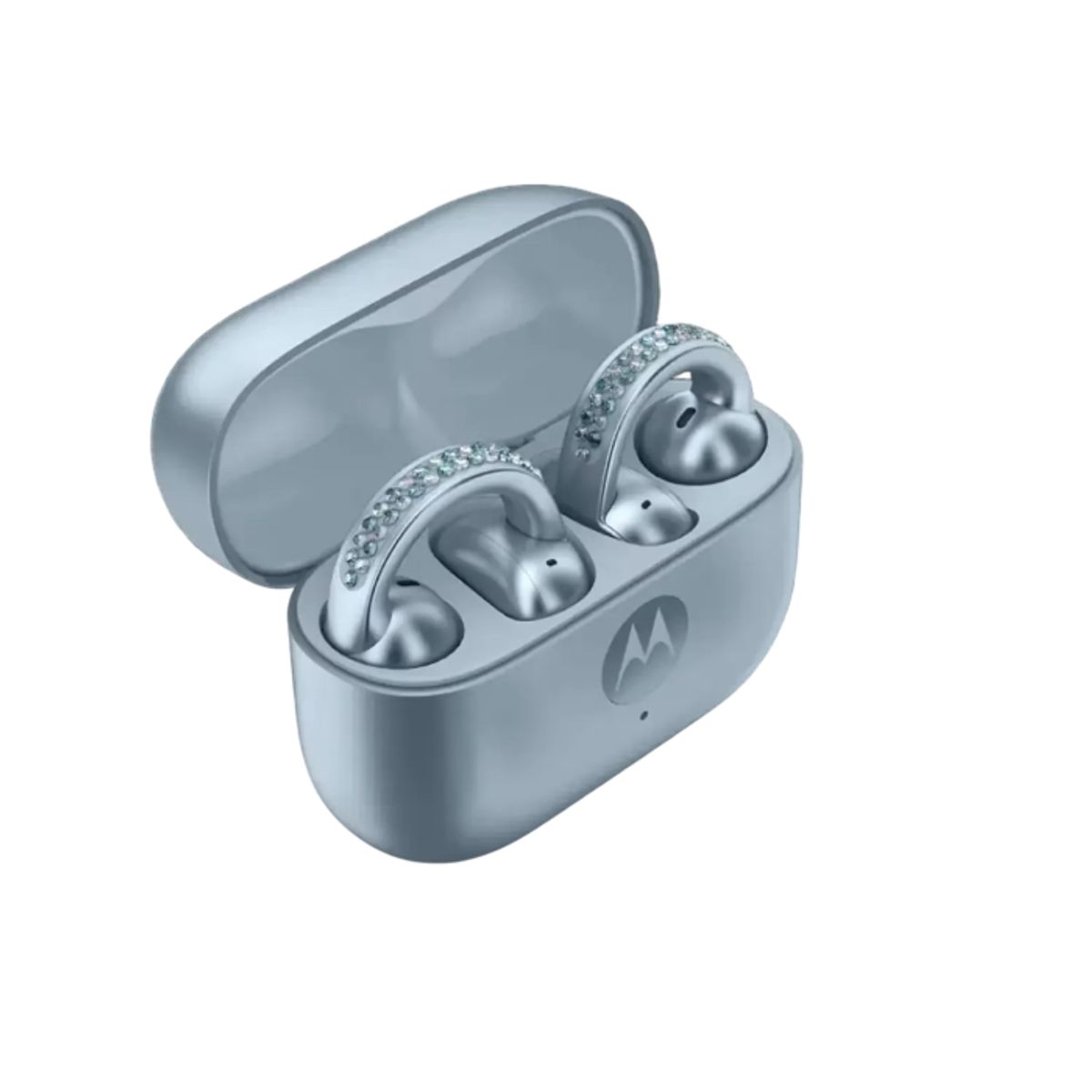 MOTOROLA - Motorola Moto Buds Loop Swarovski Audífonos Inalámbricos Open-Ear con Sound by Bose, Dolby Atmos, Bluetooth 5.4, Autonomía 37 horas