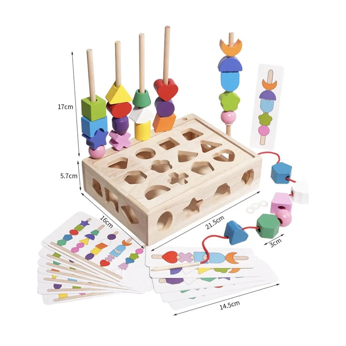 GENERICO - Juego Didáctico Rompecabezas Madera Sensorial Bebé