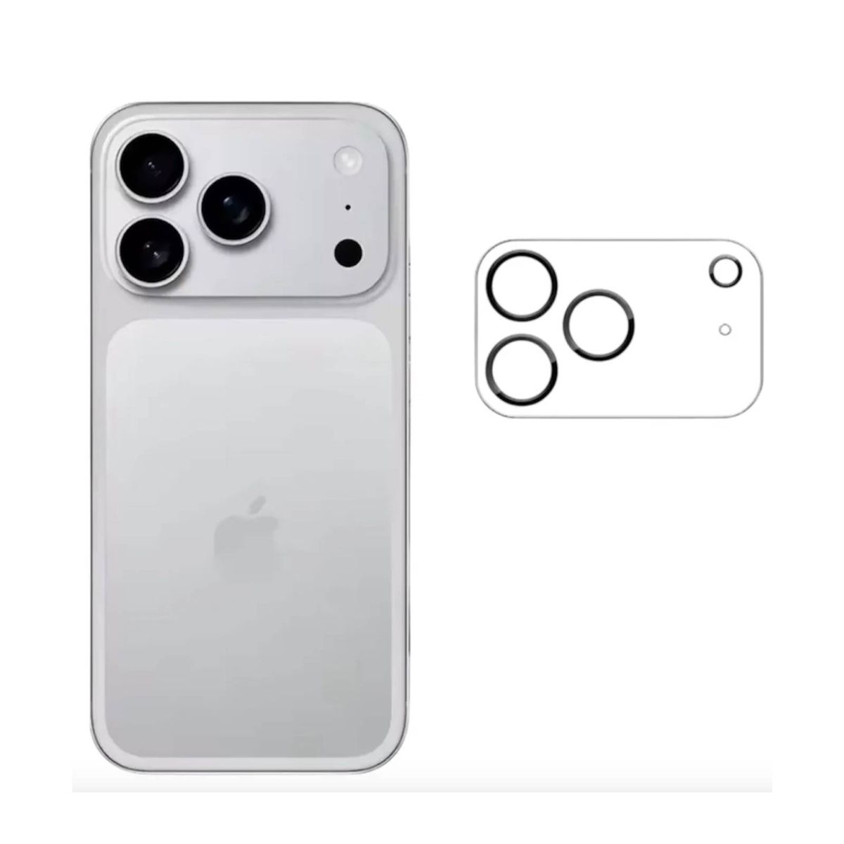 GENERICO - Mica Vidrio Camara Completa Para iPhone 17 Pro Max Transparente