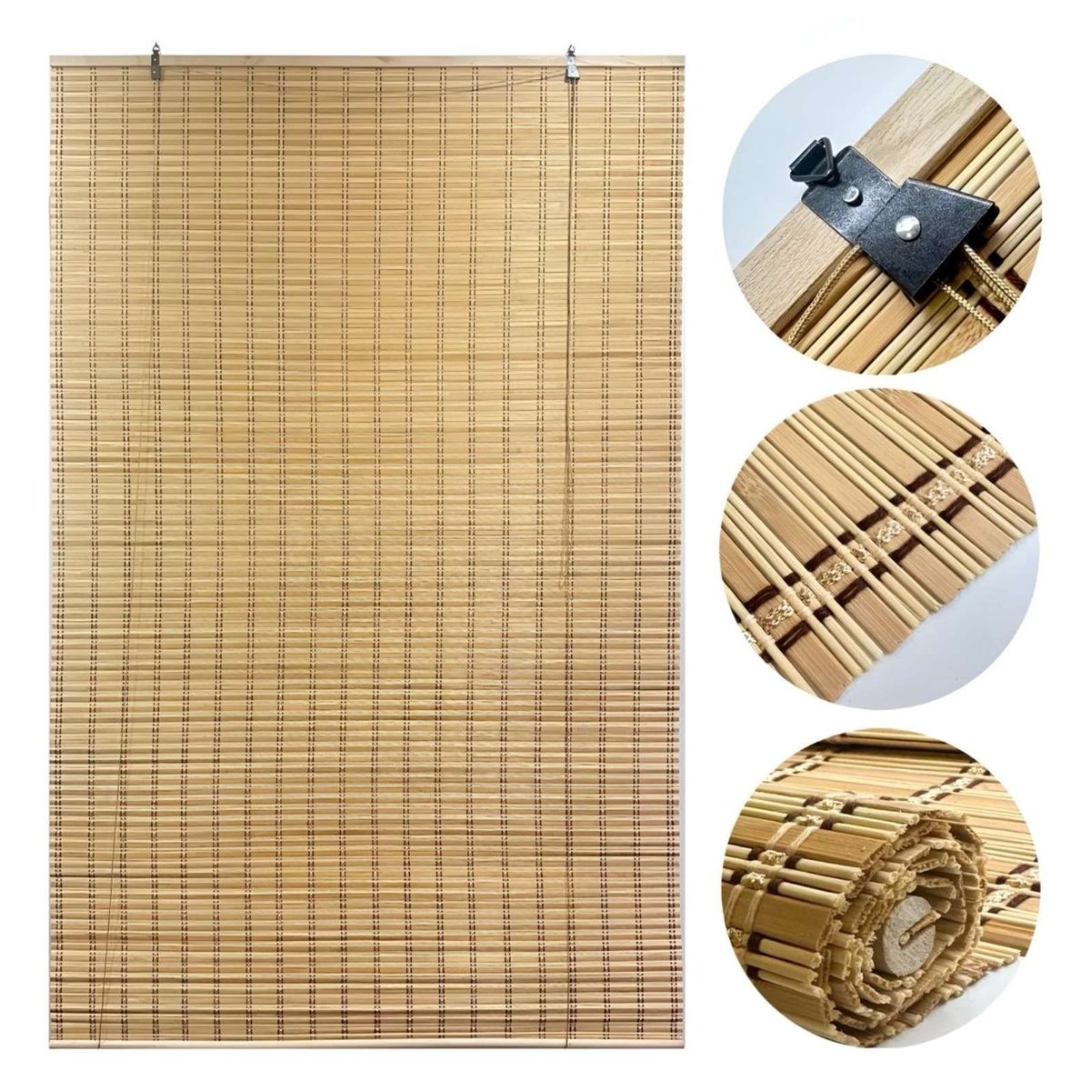 GENERICO - CORTINA ROLLER BAMBU 150X180 ESTERILLA ENROLLABLE
