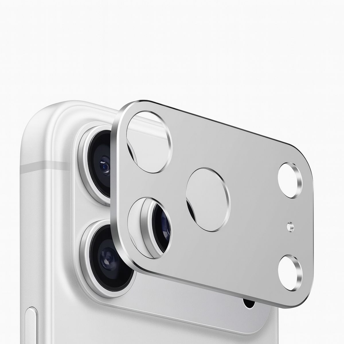 GENERICO - Mica Vidrio Camara Completa Para iPhone 17 Pro Plateado