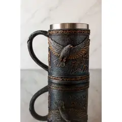GENERICO - Tazon - Taza Termica De Acero Decorativa de Águila en Relieve