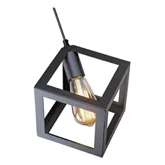 GENERICO - Pack 2 Lámparas Colgante Geométrica Moderna Cuadrada