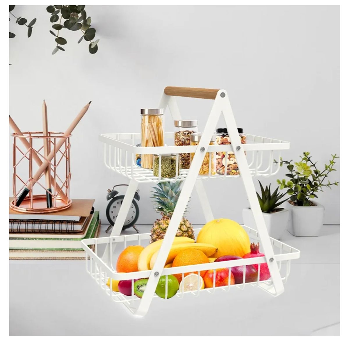 GENERICO - Cesta Para Frutas 2 Niveles