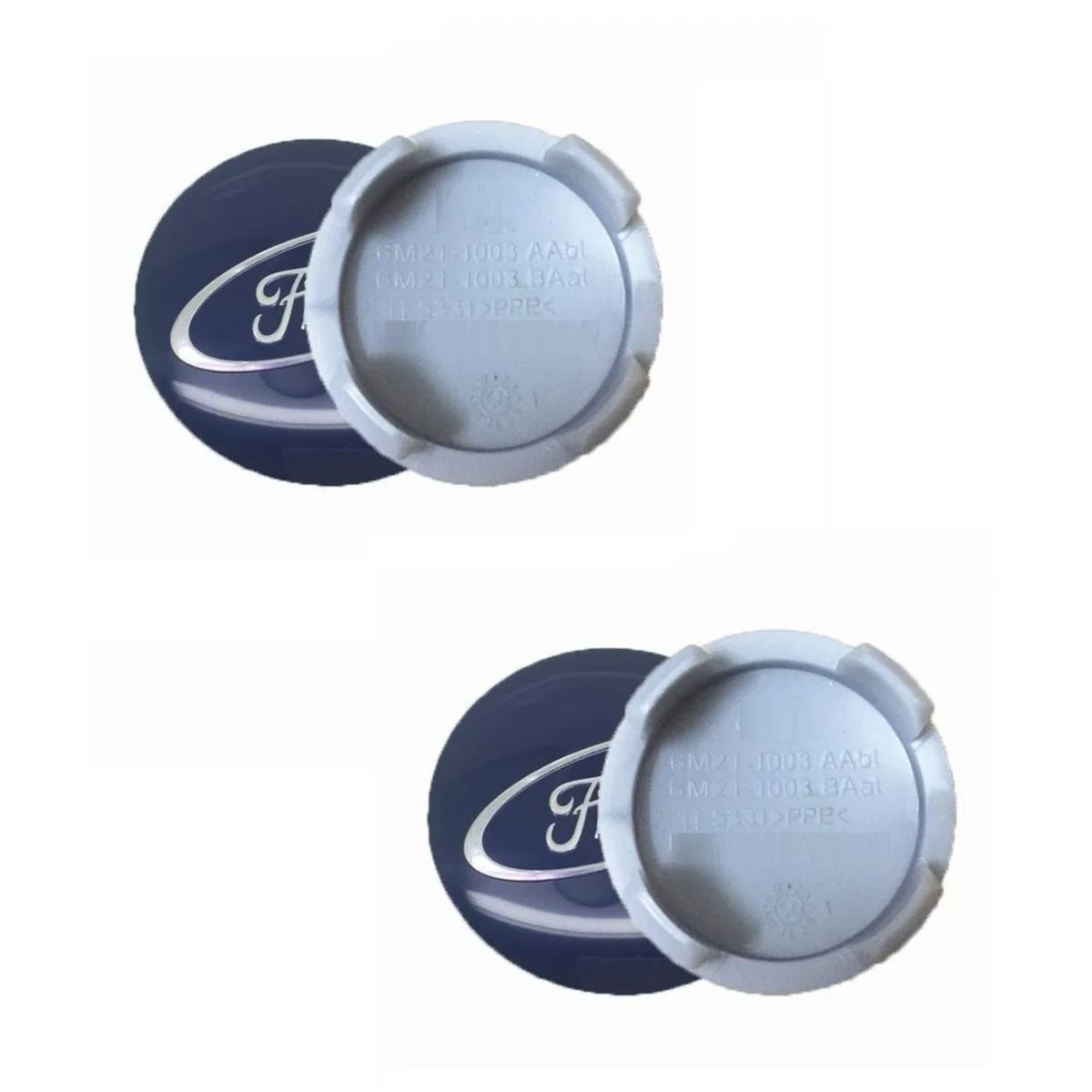 GENERICO - 4 Tapa Centro Llanta Compatible con Ford 54mm