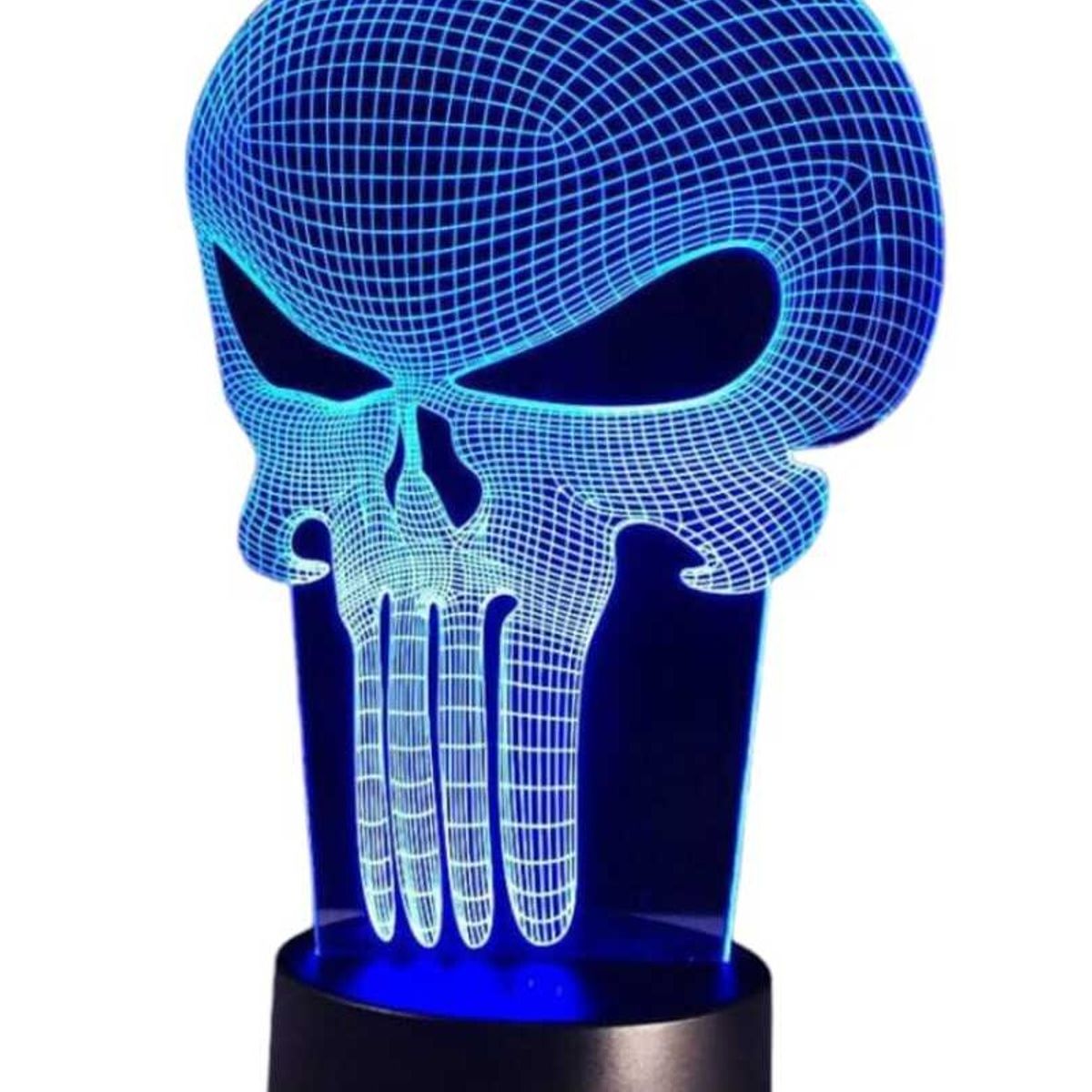 GENERICO - Lampara touch 3D Punisher De 7 Colores
