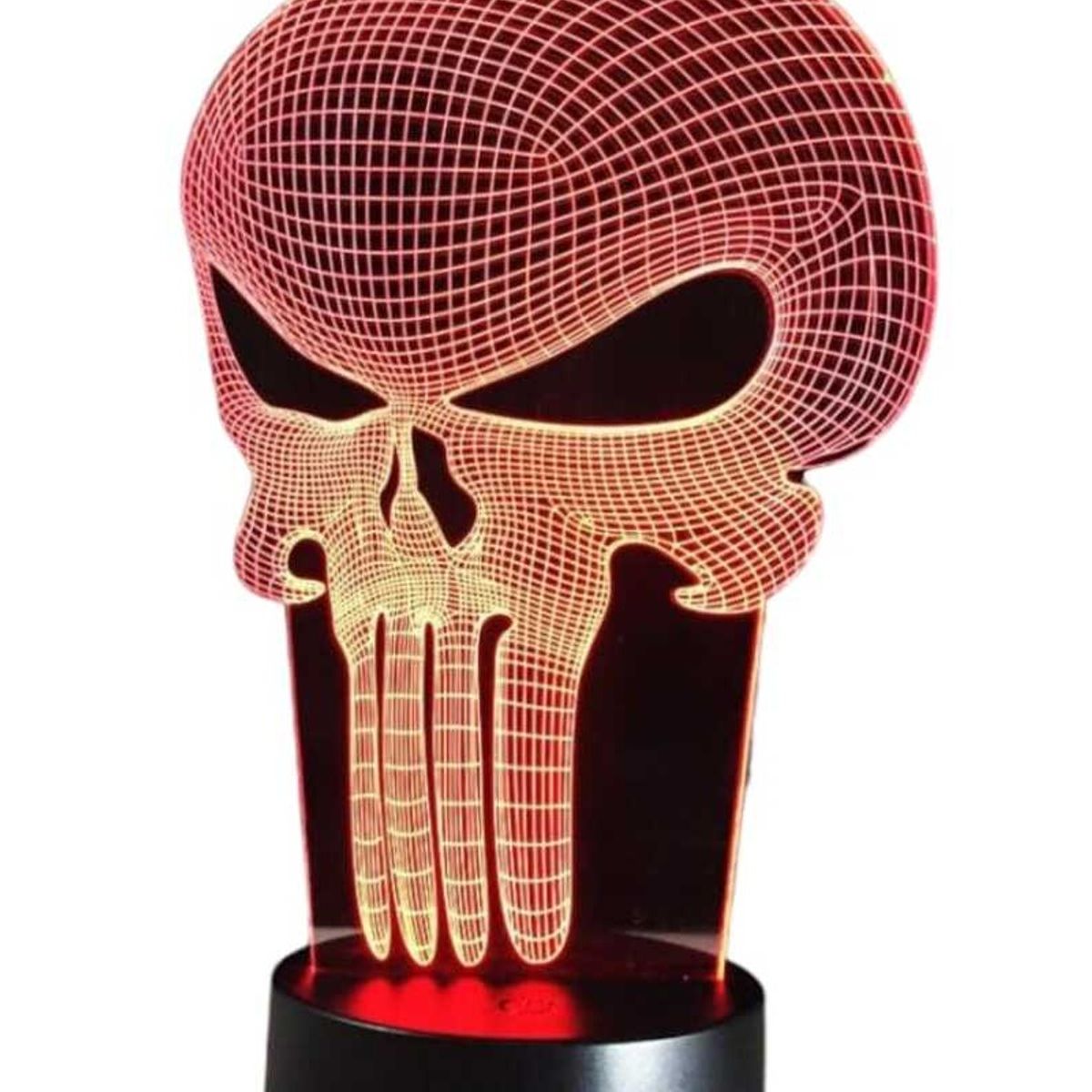 GENERICO - Lampara touch 3D Punisher De 7 Colores
