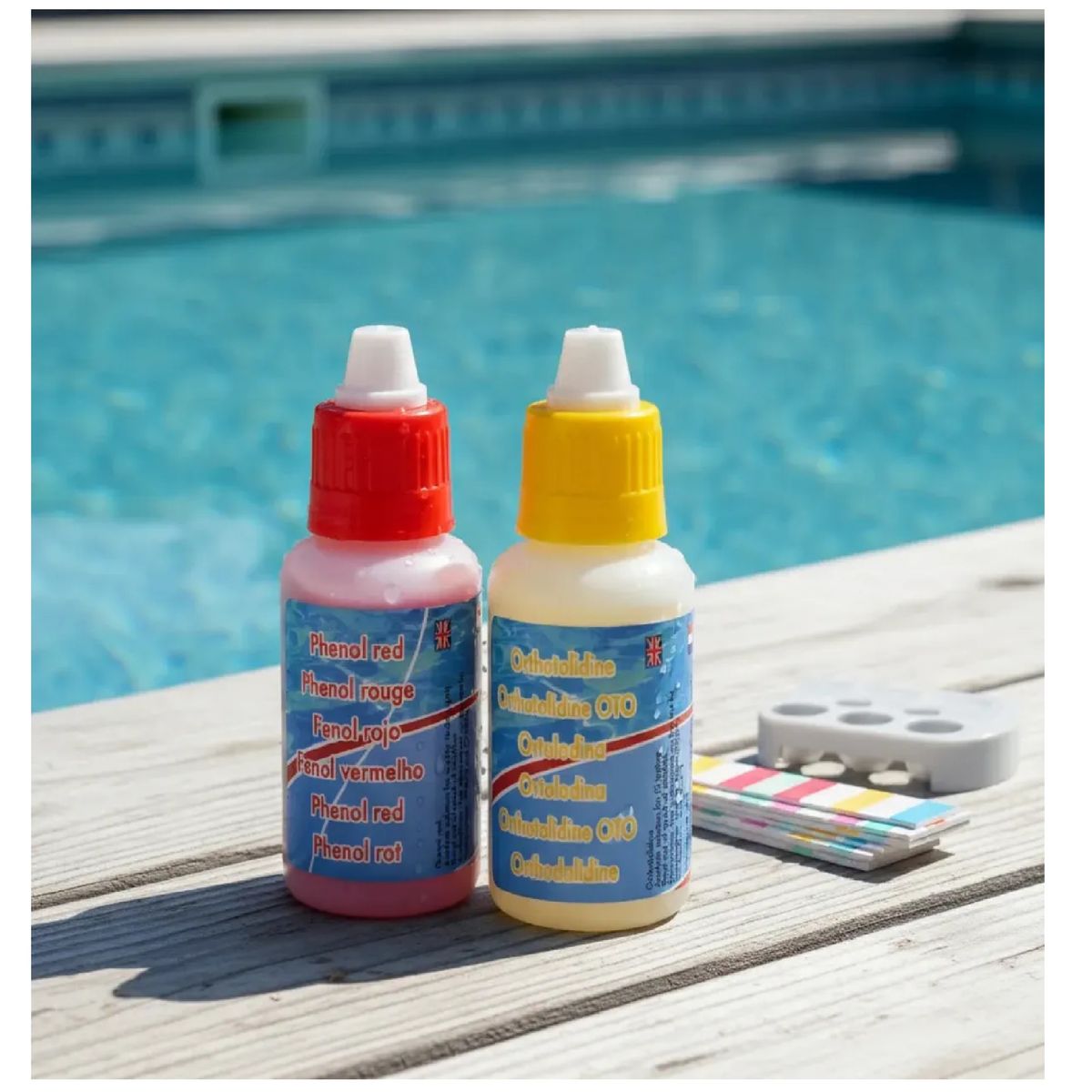 DEEP BLUE - Test De Agua Laboratorio Piscina Ph Y Cloro Recarga Deepblue