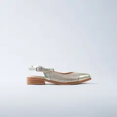 BURANO - Sandalia Taco Bajo Helena Soft Gold