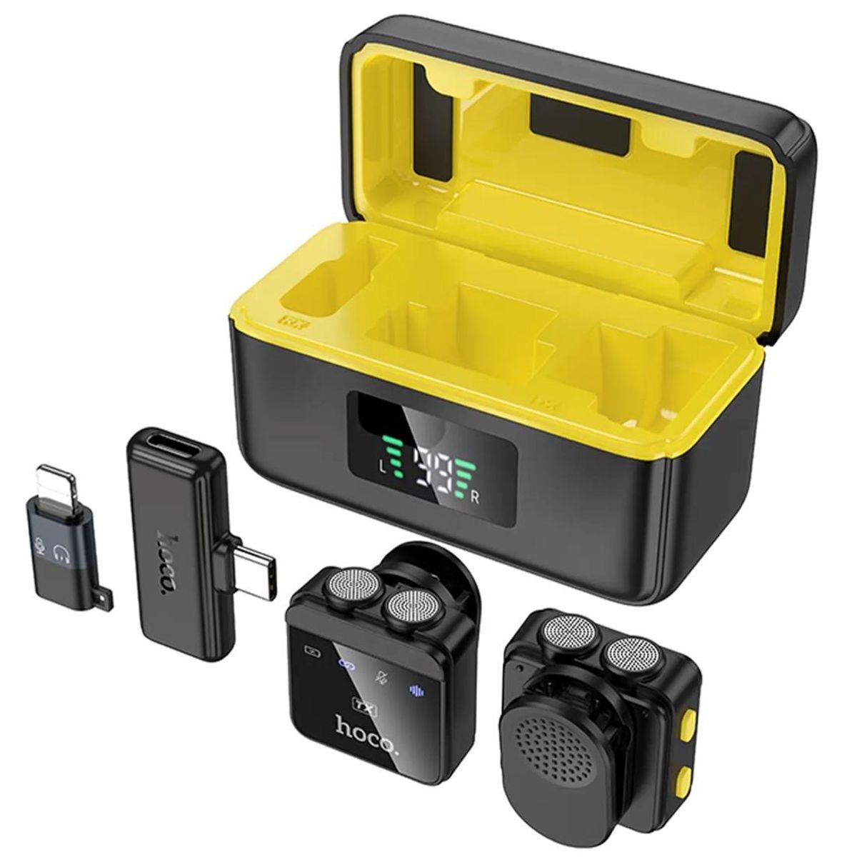 HOCO - Microfono Inalambrico Magnetico Dual Para iPhone Y Tipo C