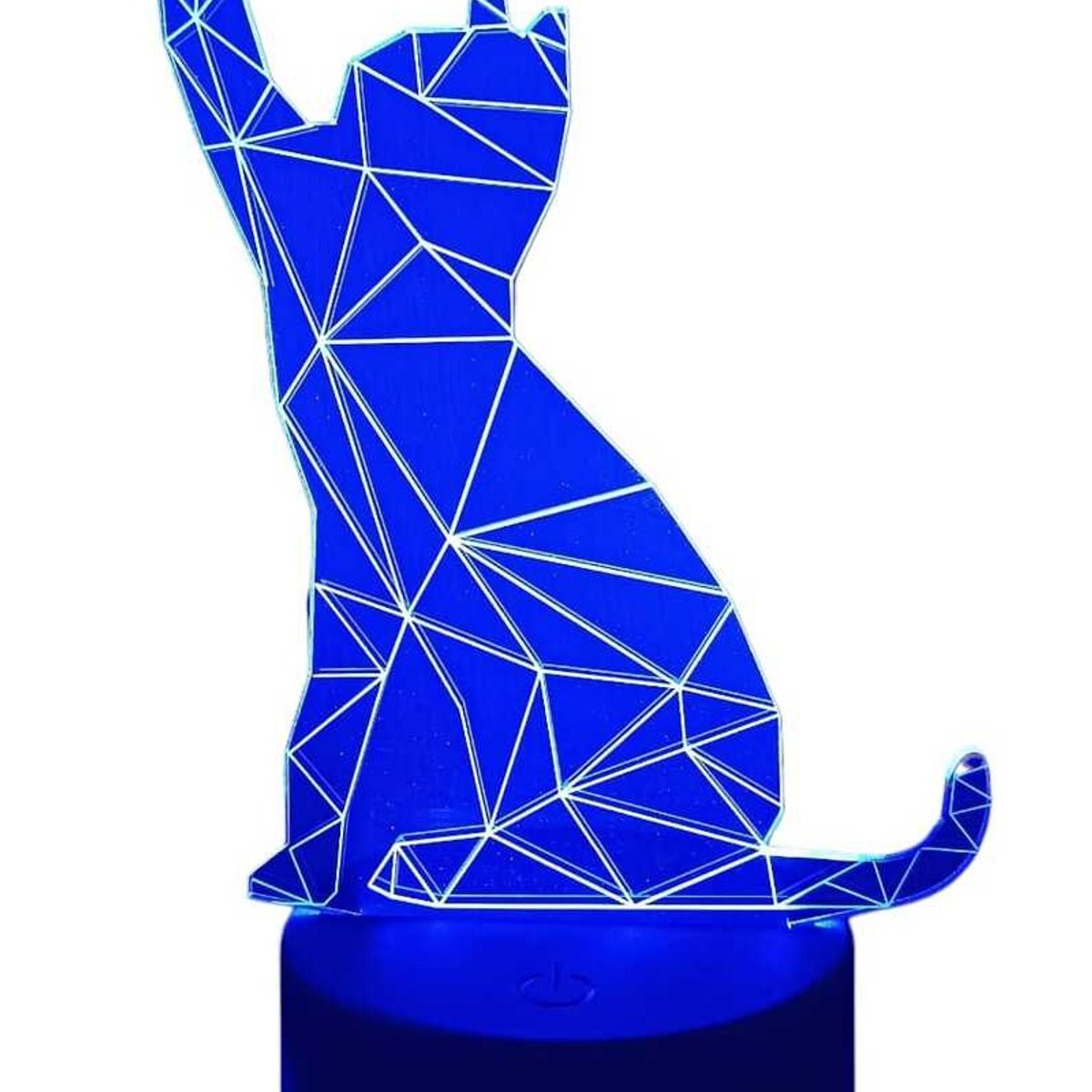 GENERICO - Lampara ilusión 3D Gato De 7 Colores
