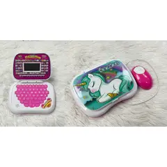 GENERICO - COMPUTADORA PARA NIÑA DE JUGUETE DIDACTICO INGLES ESPAÑOL UNICORNIO WM