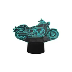 GENERICO - Lampara Ilusión 3D Motocicleta De 7 Colores