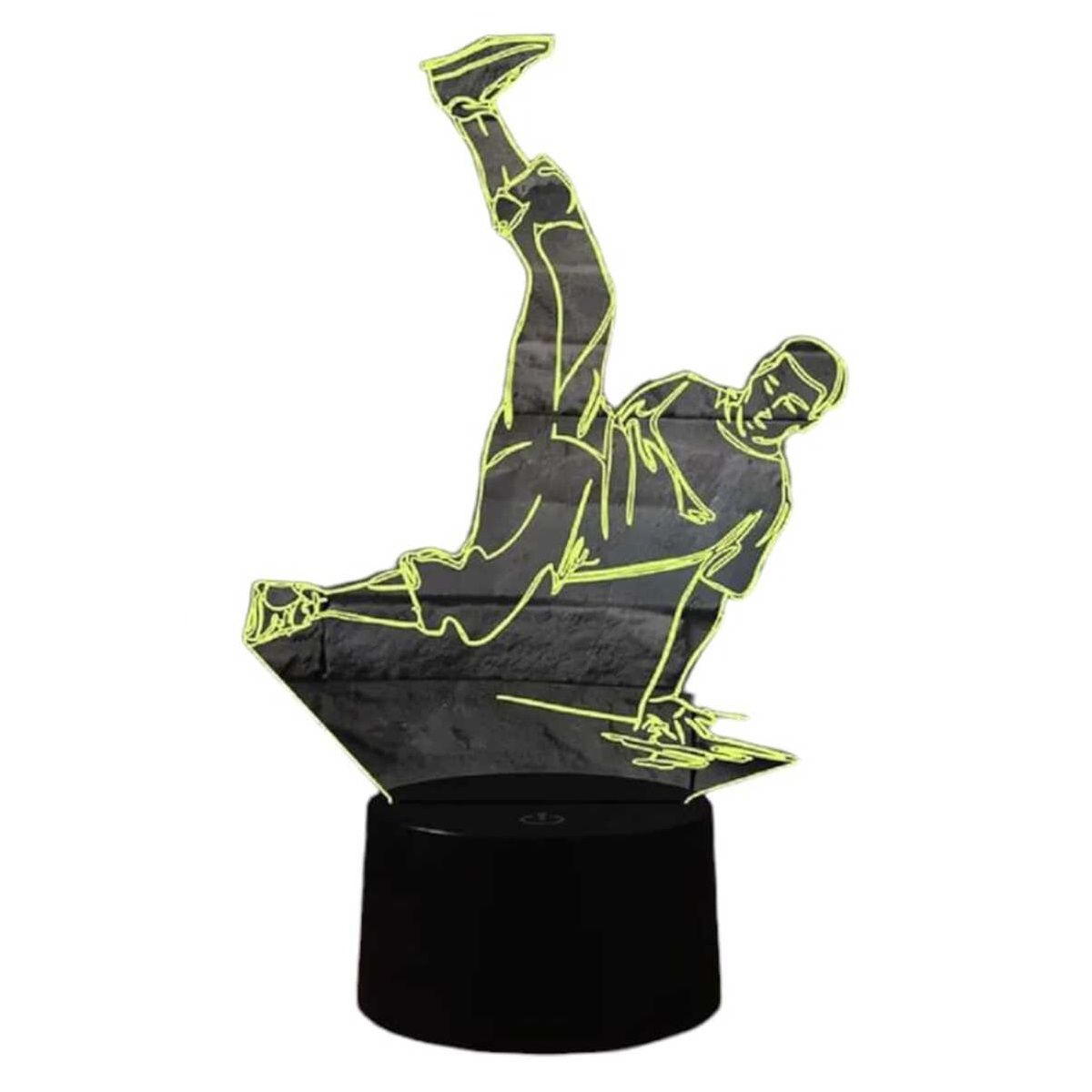 GENERICO - Lampara ilusión 3D Break Dance De 7 Colores