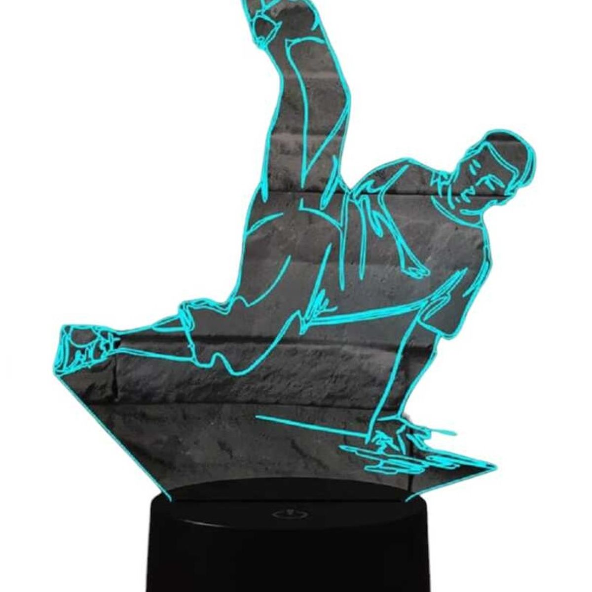 GENERICO - Lampara ilusión 3D Break Dance De 7 Colores
