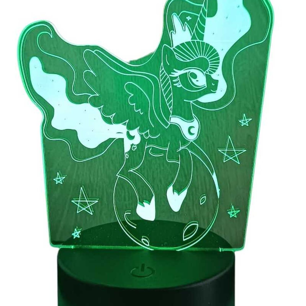 GENERICO - Lampara ilusión 3D Unicornio en el mundo De 7 Colores