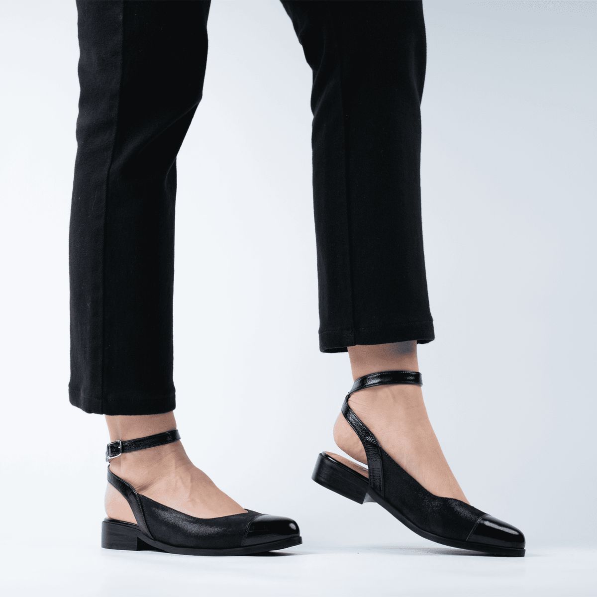 BURANO - Sandalia Taco Bajo Burano Helena Black