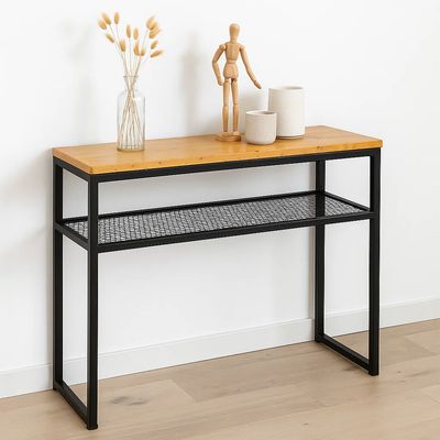 Imagen 2 del producto Arrimo Estilo Industrial con Repisa Metálica y Cubierta de Madera