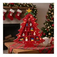 EKOL TACTICA MILITAR - Árbol Navideño De Madera Escritorio Mini Arbolito De Navidad 2025