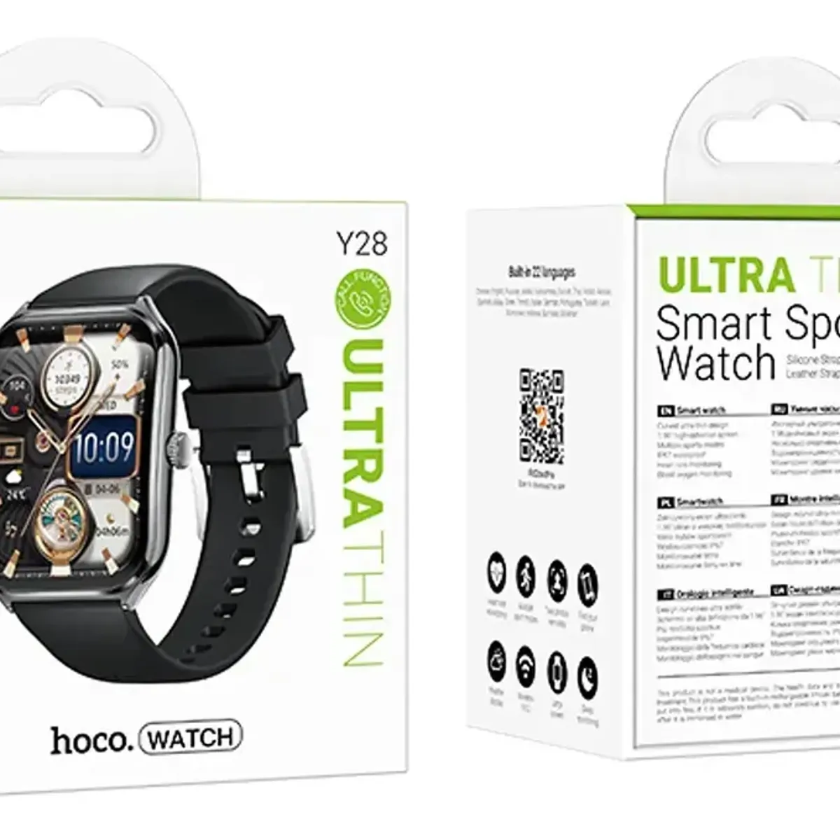 HOCO - Hoco Y28 Smartwatch Extraplano Con Pantalla Amoled Y Llamadas