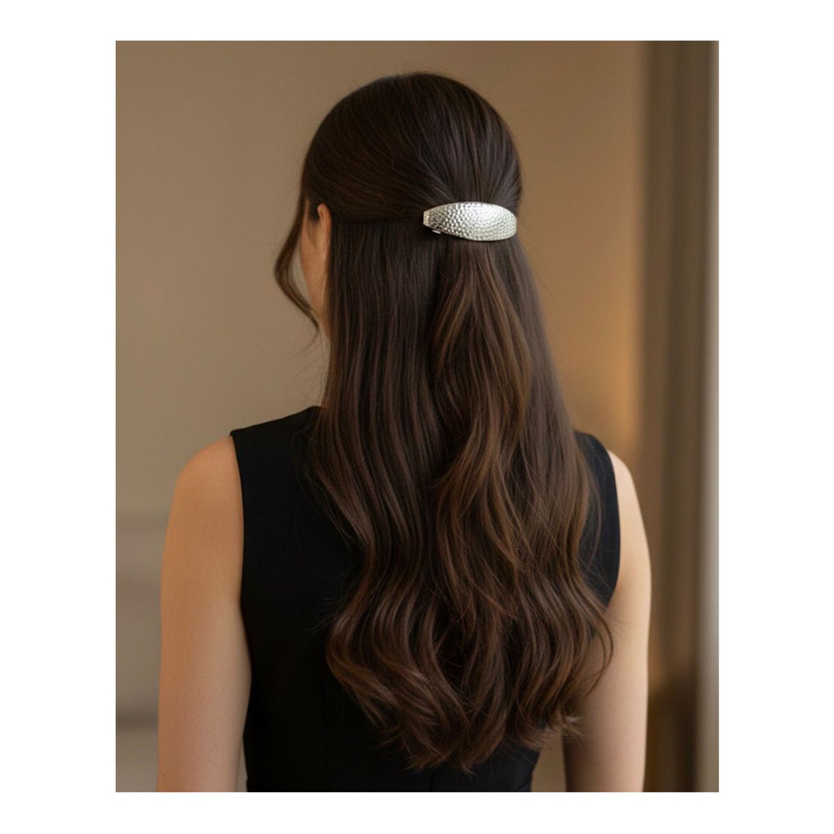 GENERICO - Pinza Para El Cabello Diseño Elegante Plateado