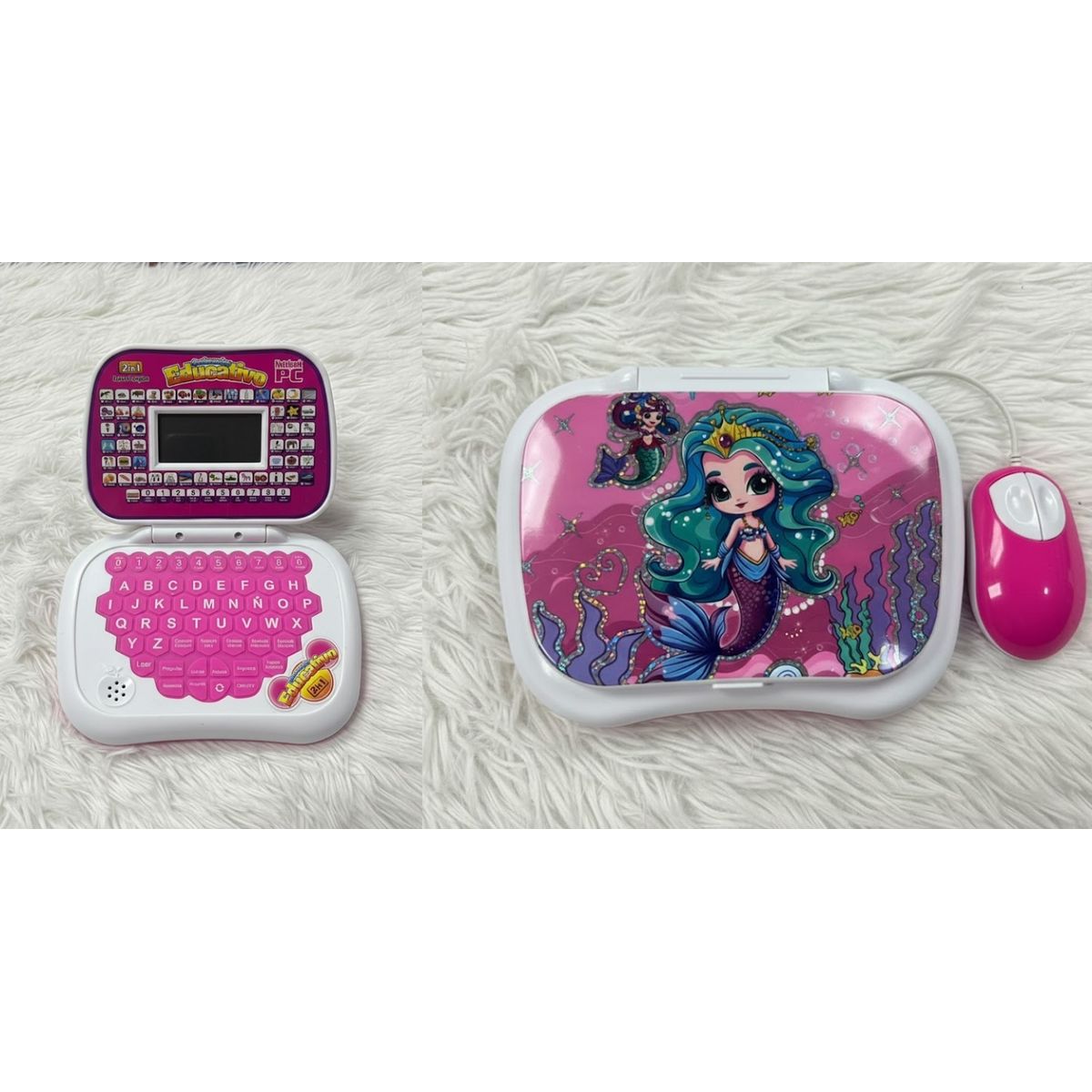 GENERICO - COMPUTADORA PARA NIÑA DE JUGUETE DIDACTICO INGLES ESPAÑOL SIRENITA WM