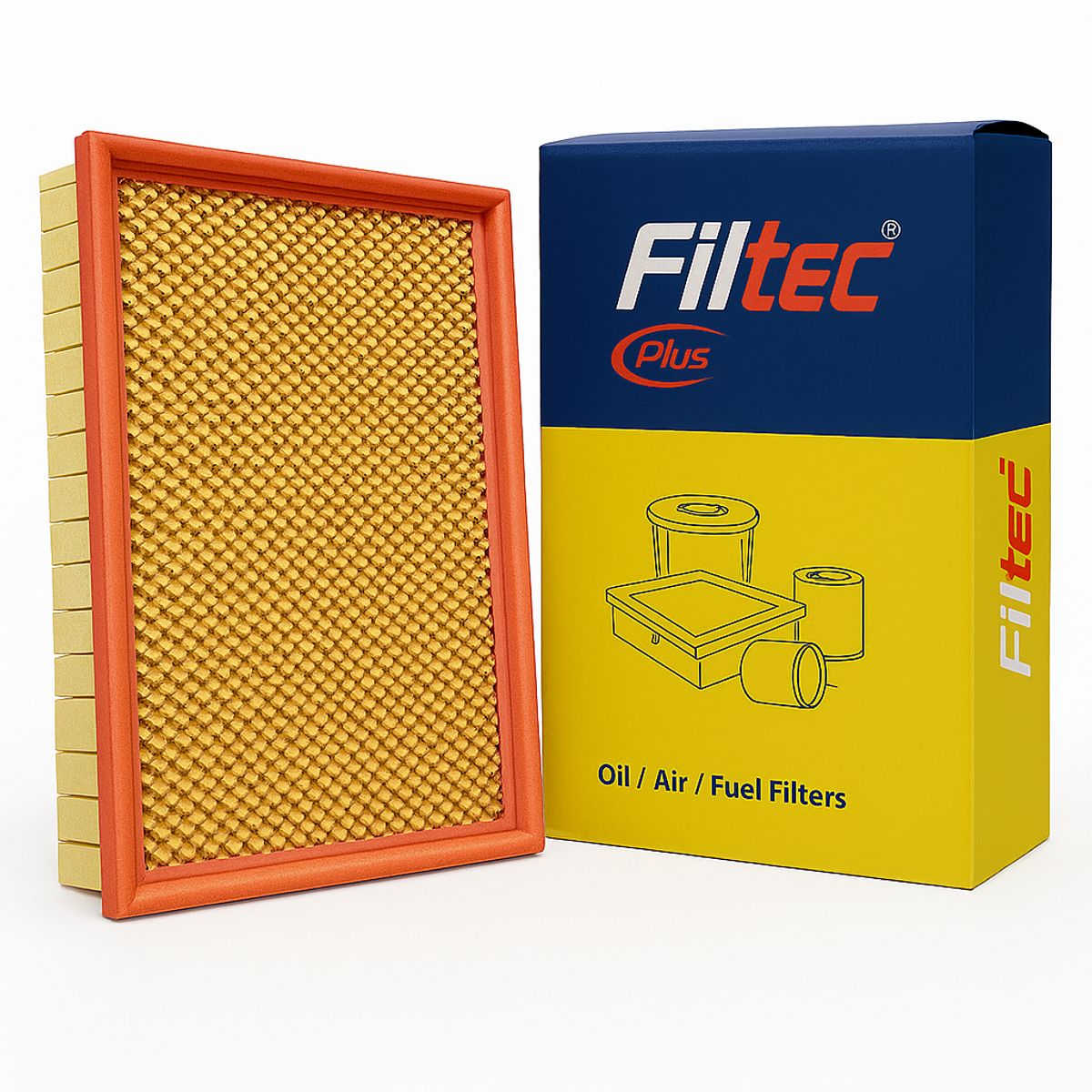 GENERICO - Filtro De Aire Filtec C21001 Con rejilla - Nissan Renault