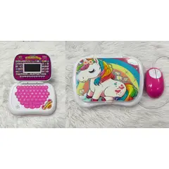 GENERICO - COMPUTADORA PARA NIÑA DE JUGUETE DIDACTICO INGLES ESPAÑOL UNICORNIO ARCOIRIS WM