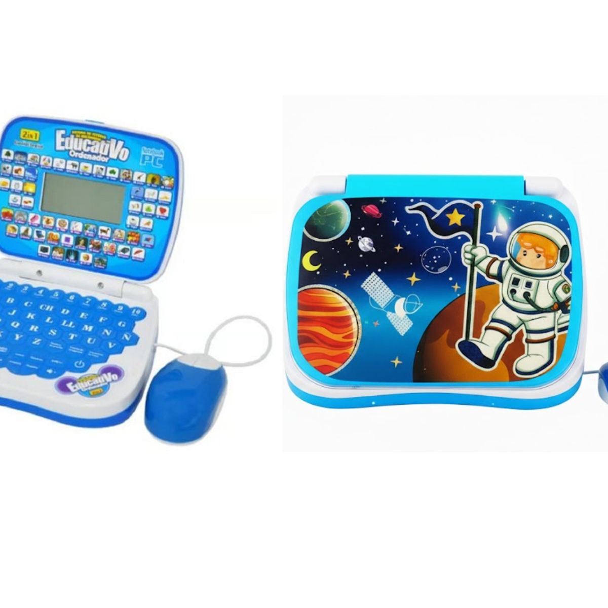 GENERICO - COMPUTADORA  DE JUGUETE BILINGUE PARA NIÑO CON MAUSE ESPACIO