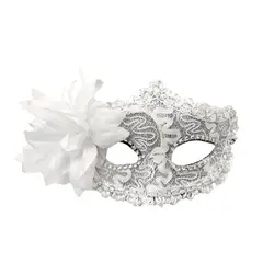 GENERICO - ANTIFAZ VENECIANO FLOR BLANCO X1 UNI